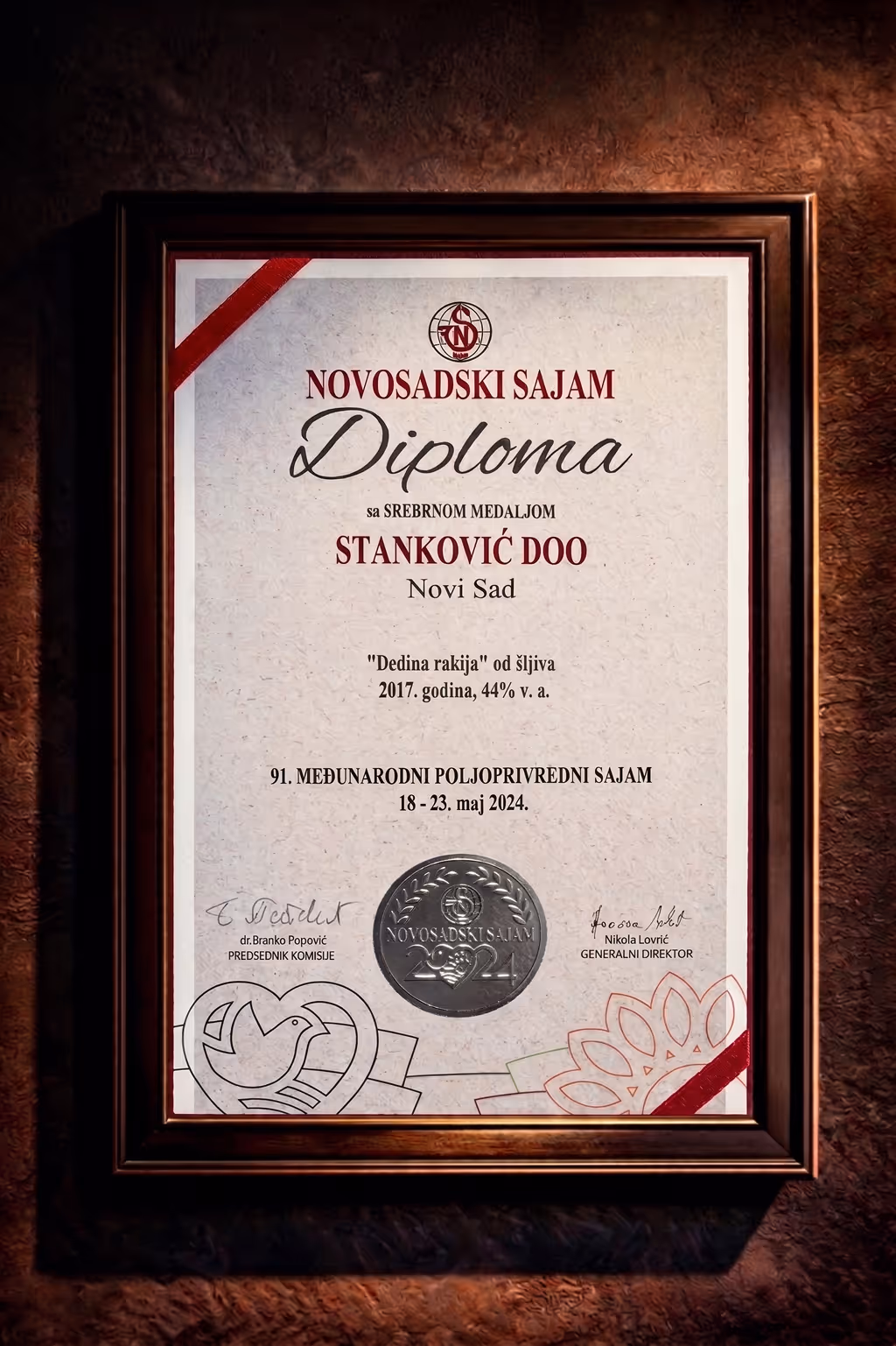 Šljiva – srebrna medalja 2024